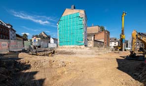 erdarbeiten beim projekt burgpalais mayen von zenz massivhaus 